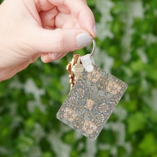 Honeysuckle van William Morris,  bloemen Art Sleutelhanger (Hand)