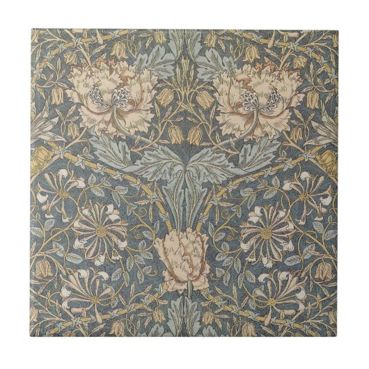 Honeysuckle van William Morris, bloemen Art Tegeltje (Voorkant)