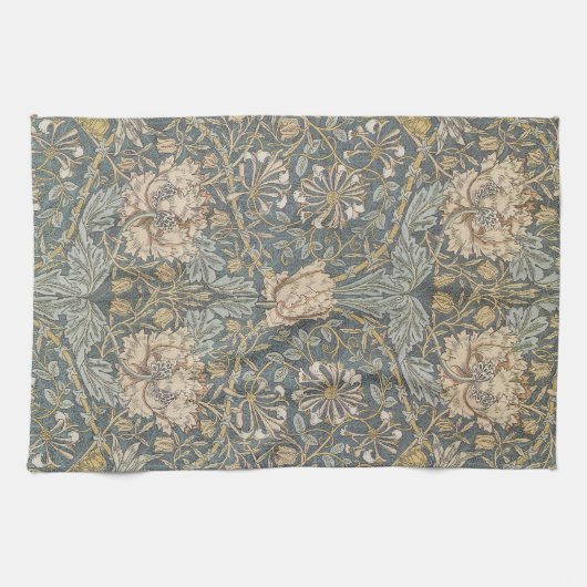 Honeysuckle van William Morris,  bloemen Art Theedoek (Horizontaal)