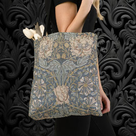 Honeysuckle van William Morris,  bloemen Art Tote Bag