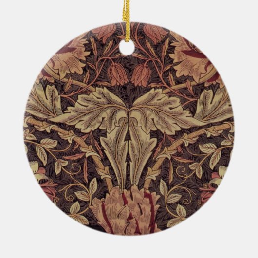 Honeysuckle van William Morris, Garden Flowers Art Keramisch Ornament (Achterkant)