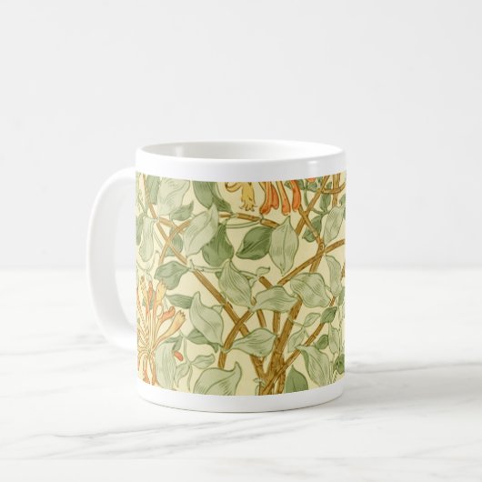 Honeysuckle Vine Greenery William Morris Koffiemok (Voorkant links)