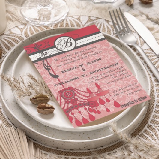 Honeysuckle Vintage Chandelier Save the Date