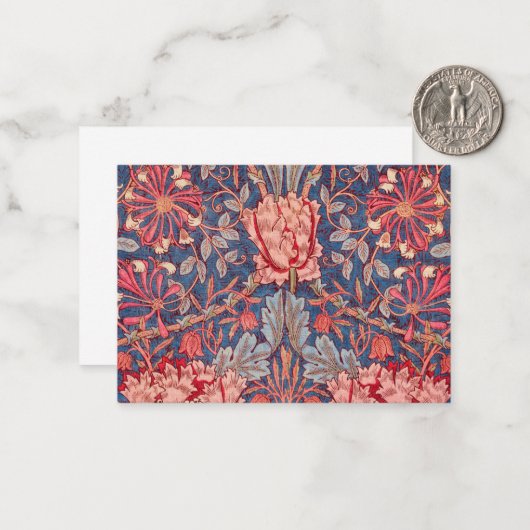 Honeysuckle, Wallpaper by William Morris Notitiekaartje (Voorkant / Achterkant in situ)