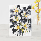 Honeysuckle - Watercolor flowers Kaart (Gele Bloem)