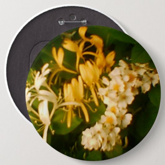 Honeysuckle Wild Floral Ronde Button 6,0 Cm (Voorkant /achterkant)