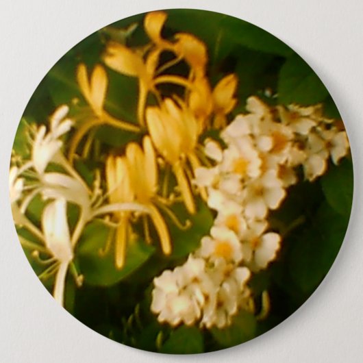 Honeysuckle Wild Floral Ronde Button 6,0 Cm (Voorkant)