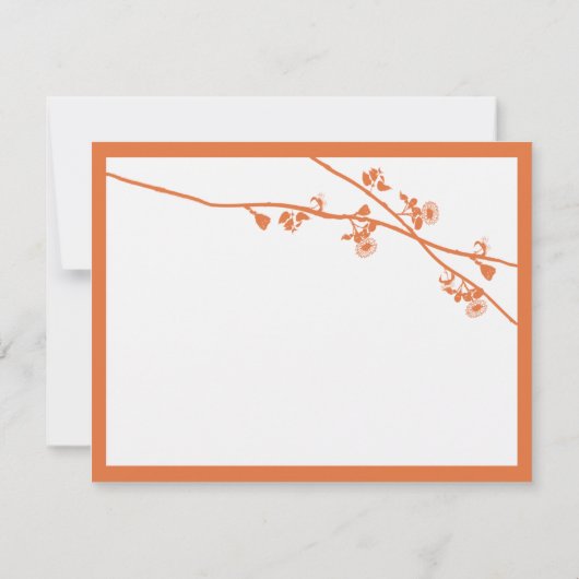 Honeysuckle Wild Flower Branches Wedding RSVP (Achterkant)