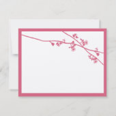 Honeysuckle Wild Flower Branches Wedding RSVP Kaartje (Achterkant)
