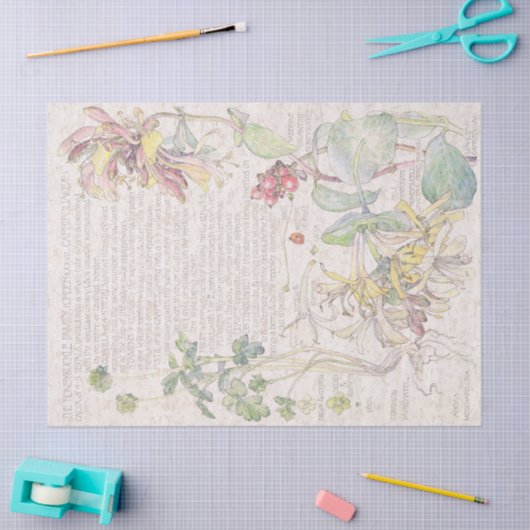 Honeysuckle Wildflower Flowers-weefselpapier Tissuepapier (Craft)