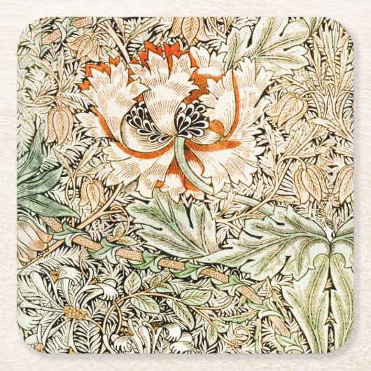 Honeysuckle, William Morris Kartonnen Onderzetters (Voorkant)