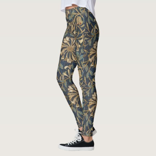 Honeysuckle William Morris klassieke aardse kleure Leggings (Links)