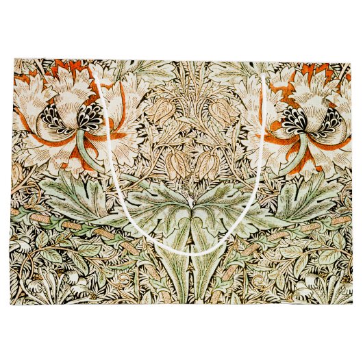 Honeysuckle, William Morris Large Gift Bag Groot Cadeauzakje (Achterkant)