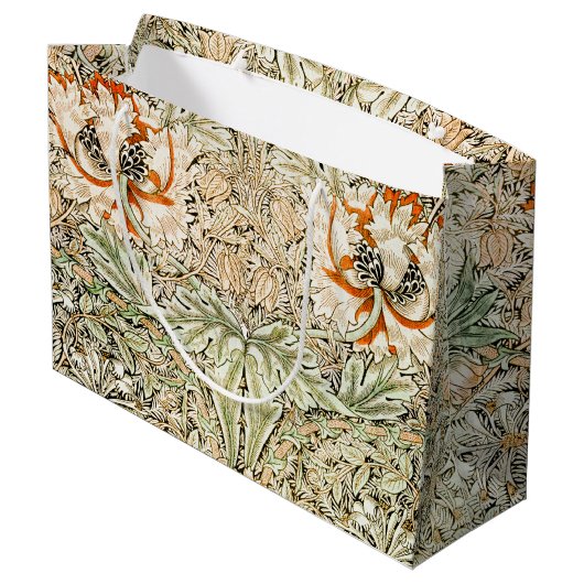 Honeysuckle, William Morris Large Gift Bag Groot Cadeauzakje (Achterkant Gekanteld)