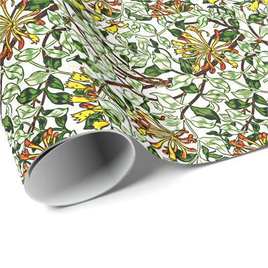 Honeysuckle William Morris-patroon Verpakking papi Cadeaupapier (Rol Hoek)