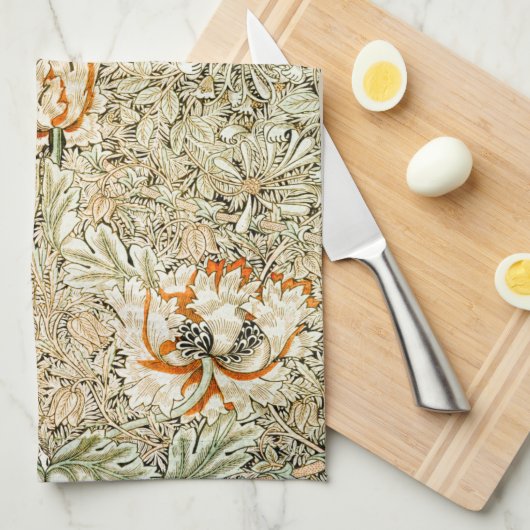 Honeysuckle, William Morris Theedoek (Quarter Fold)