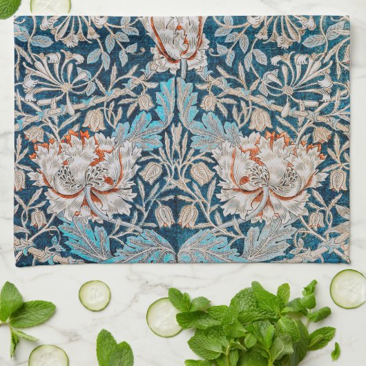 Honeysuckle, William Morris Theedoek (Gevouwen)