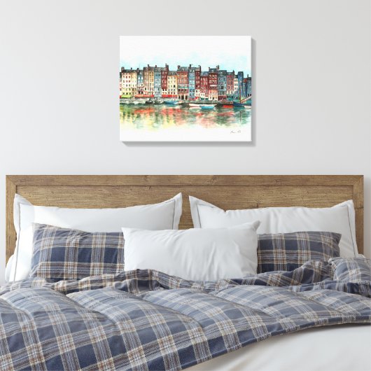 Honfleur Canvas Afdruk (Insitu (Slaapkamer))