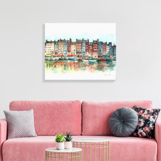 Honfleur Canvas Afdruk (Insitu (Woonkamer))