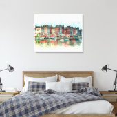 Honfleur Canvas Afdruk (Insitu (Slaapkamer))
