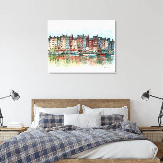 Honfleur Canvas Afdruk (Insitu (Slaapkamer))