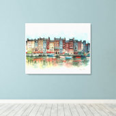Honfleur Canvas Afdruk (Insitu (Houten vloer))
