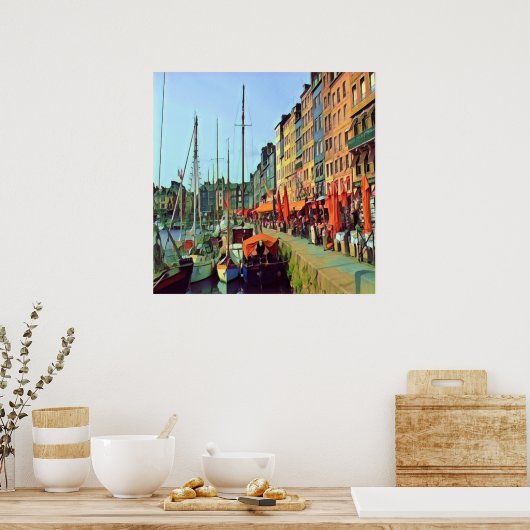HONFLEUR - docken - uitzicht Poster (Keuken)