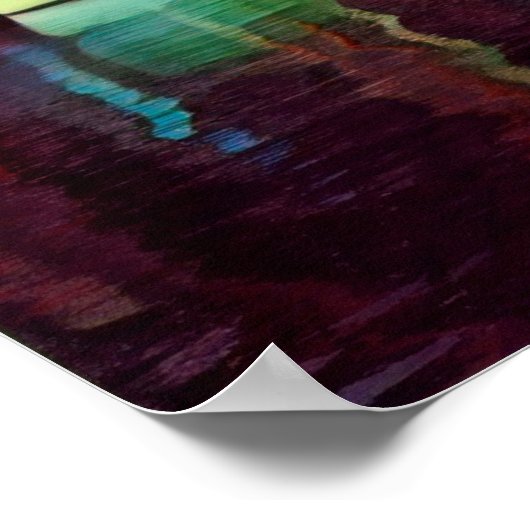 HONFLEUR - docking - oude pier - panorama Poster (Hoek)