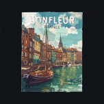 Honfleur France Travel Art Vintage Fleece Deken<br><div class="desc">Honfleur retro vector reisontwerp. Honfleur is een stad in het departement Calvados in de Franse regio Normandië. Het is aan de monding waar de Seine samenvloeit met het Kanaal.</div>