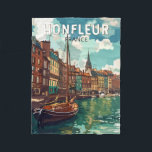Honfleur France Travel Art Vintage Fleece Deken<br><div class="desc">Honfleur retro vector reisontwerp. Honfleur is een stad in het departement Calvados in de Franse regio Normandië. Het is aan de monding waar de Seine samenvloeit met het Kanaal.</div>