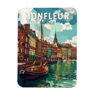 Honfleur France Travel Art Vintage Magneet
