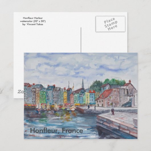 Honfleur, Frankrijk Briefkaart (Voorkant / Achterkant)