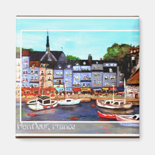 Honfleur, Frankrijk Schildermagneet Magneet (Voorkant)