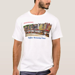 Honfleur harbour in Normandië, Frankrijk. T-shirt
