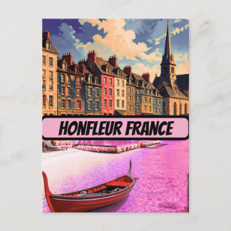 Honfleur Poster Frankrijk Reisprent Vintage Muur A Briefkaart
