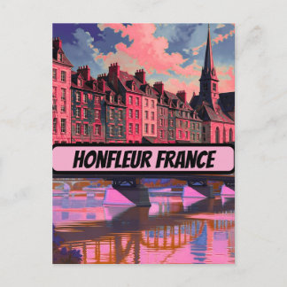 Honfleur Poster Frankrijk Reisprent Vintage Muur A Briefkaart
