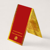 Hong Bao Red Envelope Visitekaartje (Achterkant)