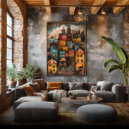 Hong Kong: Asia's World City - Whimsical Art Perfect Poster