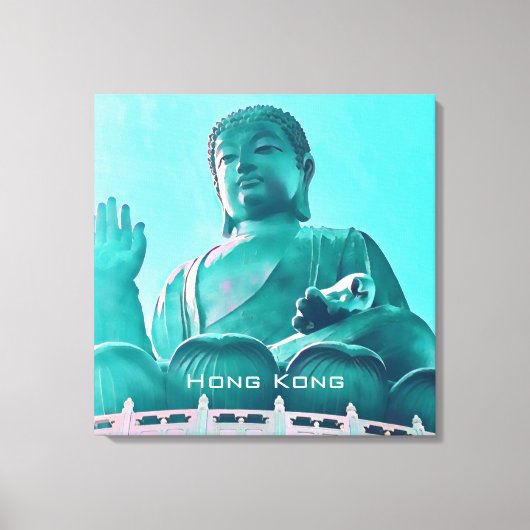 Hong Kong Big Buddha Lantau Island - reis Canvas Afdruk (Voorkant)
