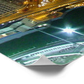 Hong Kong bij nacht Poster (Hoek)