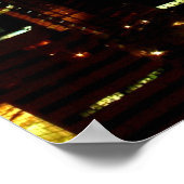 Hong Kong bij nacht Poster (Hoek)