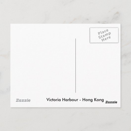 Hong Kong Briefkaart (Achterkant)