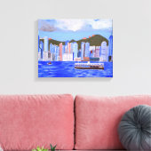 Hong Kong Canvas Print (Insitu (Woonkamer))