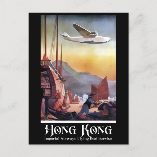  Hong Kong China Airline Travel Briefkaart (Voorkant)