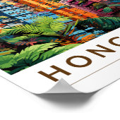 Hong Kong China Apartments Reis Kunst Vintage Poster (Hoek)