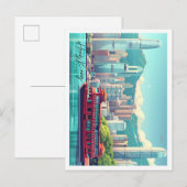 Hong Kong China Art Travel Place illustratie Briefkaart (Voorkant / Achterkant)