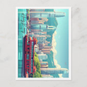 Hong Kong China Art Travel Place illustratie Briefkaart (Voorkant)