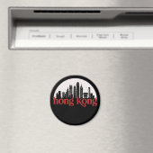 Hong Kong China  City Skyline Cityscape Magneet (Insitu (Vaatwasser))