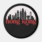 Hong Kong China  City Skyline Cityscape Magneet (Voorkant)