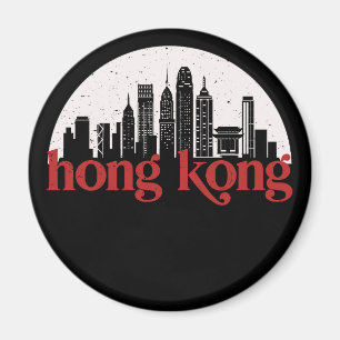 Hong Kong China  City Skyline Cityscape Magneet